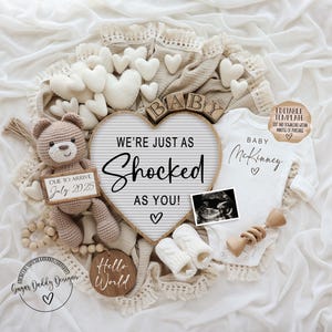 Unexpected Baby Announcement: Gender Neutral, Editable Template (Digital Download) image 9
