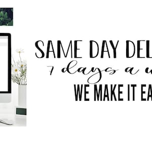 Puede incluir: Una pantalla de computadora que muestra un sitio web con una lista de productos. El texto en la pantalla dice "ENTREGA EL MISMO D&Iacute;A 7 d&iacute;as a la semana HACEMOS QUE SEA F&Aacute;CIL!"