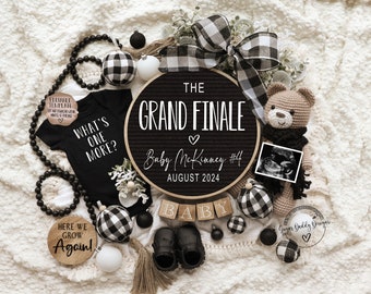 Christmas Teddy Bear Pregnancy Announcement: Grand Finale, Editable (Digital)