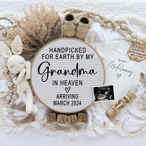 Neutral Pregnancy Announcement: Boho Social Media Template (Digital Download)
