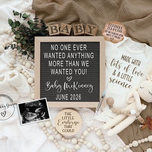 IVF Pregnancy Announcement: Gender Neutral Boho Baby Reveal (Digital)