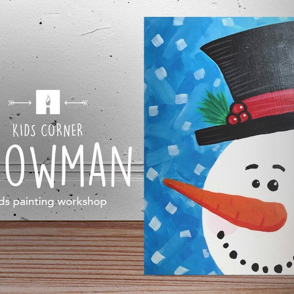 DIY Art Kit - Snowman Painting - Christmas Gift