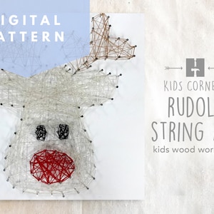 Rudolf String Art Kit - Digital Pattern - Christmas Gift