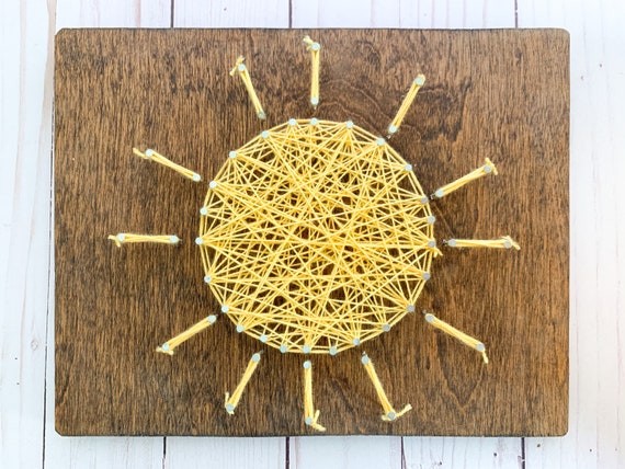 String Art Kit Sun DIY Kit Sun string art | Etsy