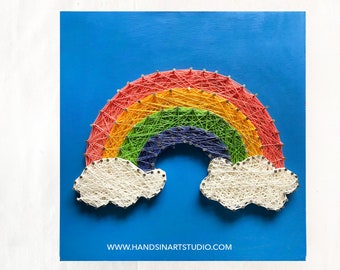 DIY Art Kit - Rainbow String Art