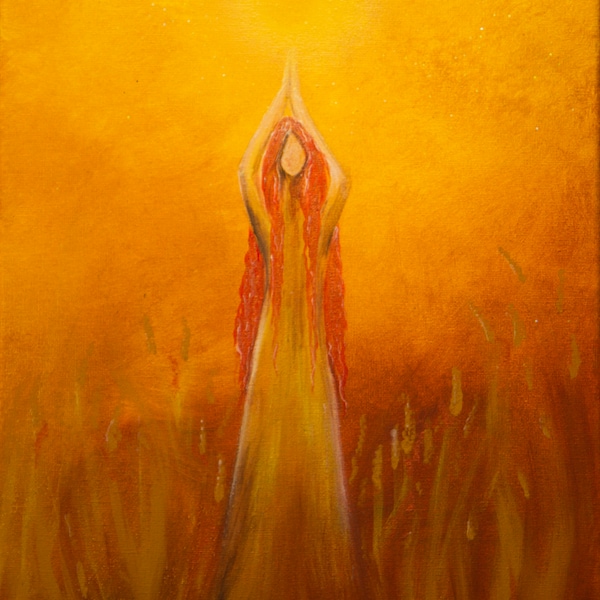 Goddess Art Print, Christmas gift, goddess, lady gaia, wiccan gift, spiritual gift, Love, spirit, peaceful, spiritual, love, pagan, moon