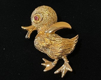 Monet Baby Duckling Pin or Brooch, 1960s