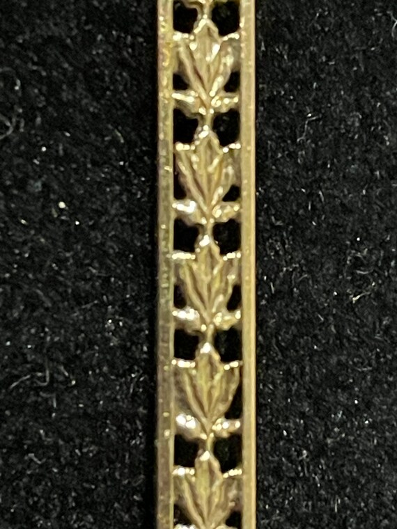 10k Yellow Gold Bar Pin or Brooch - image 2