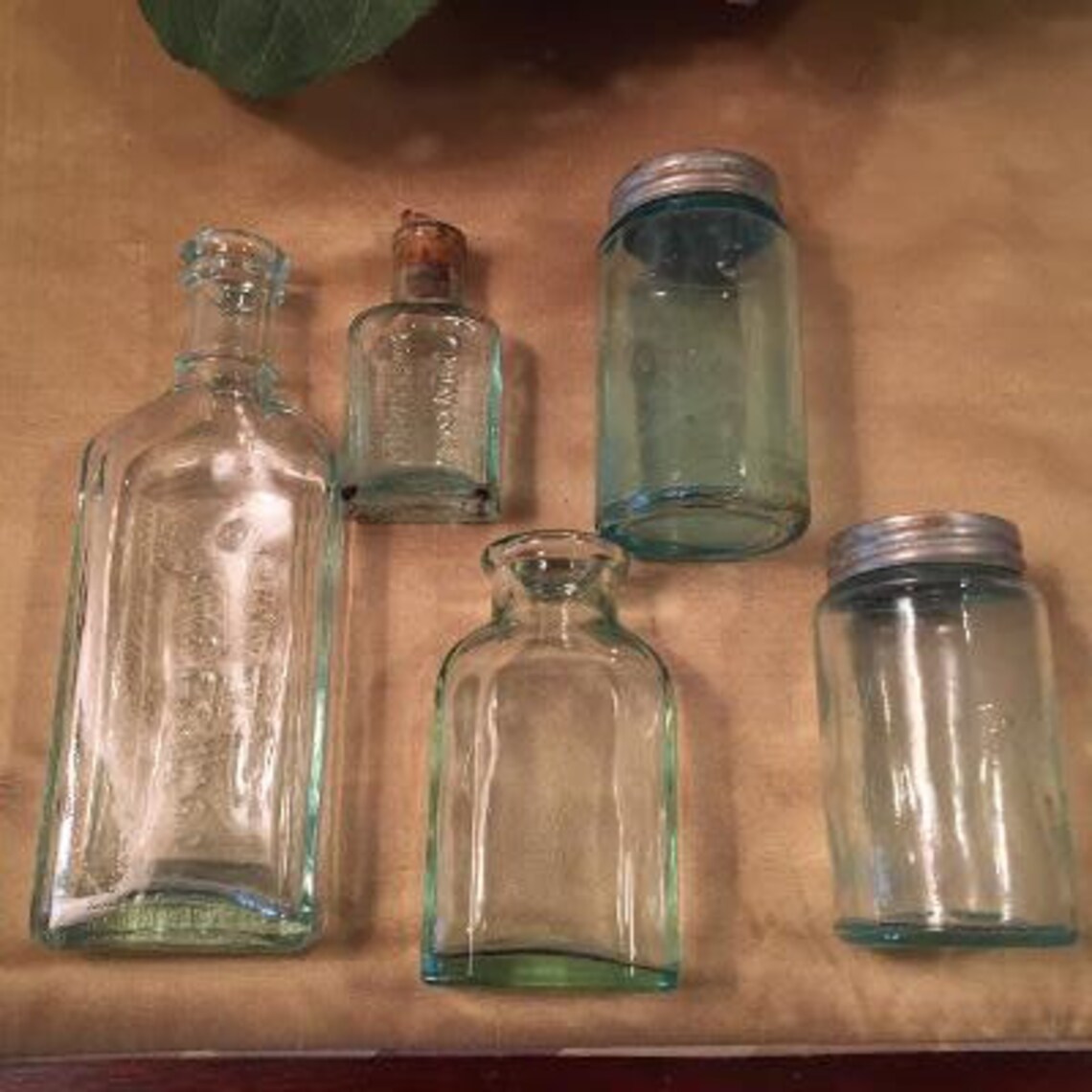 Antique Clear Green Glass Medicine Bottles Rawleigh's and Etsy