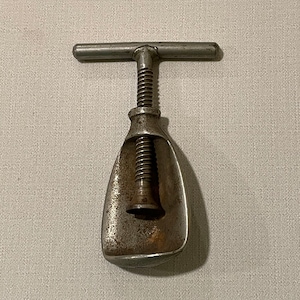 Antique Metal Nut Cracker with Working Screw Mechanism