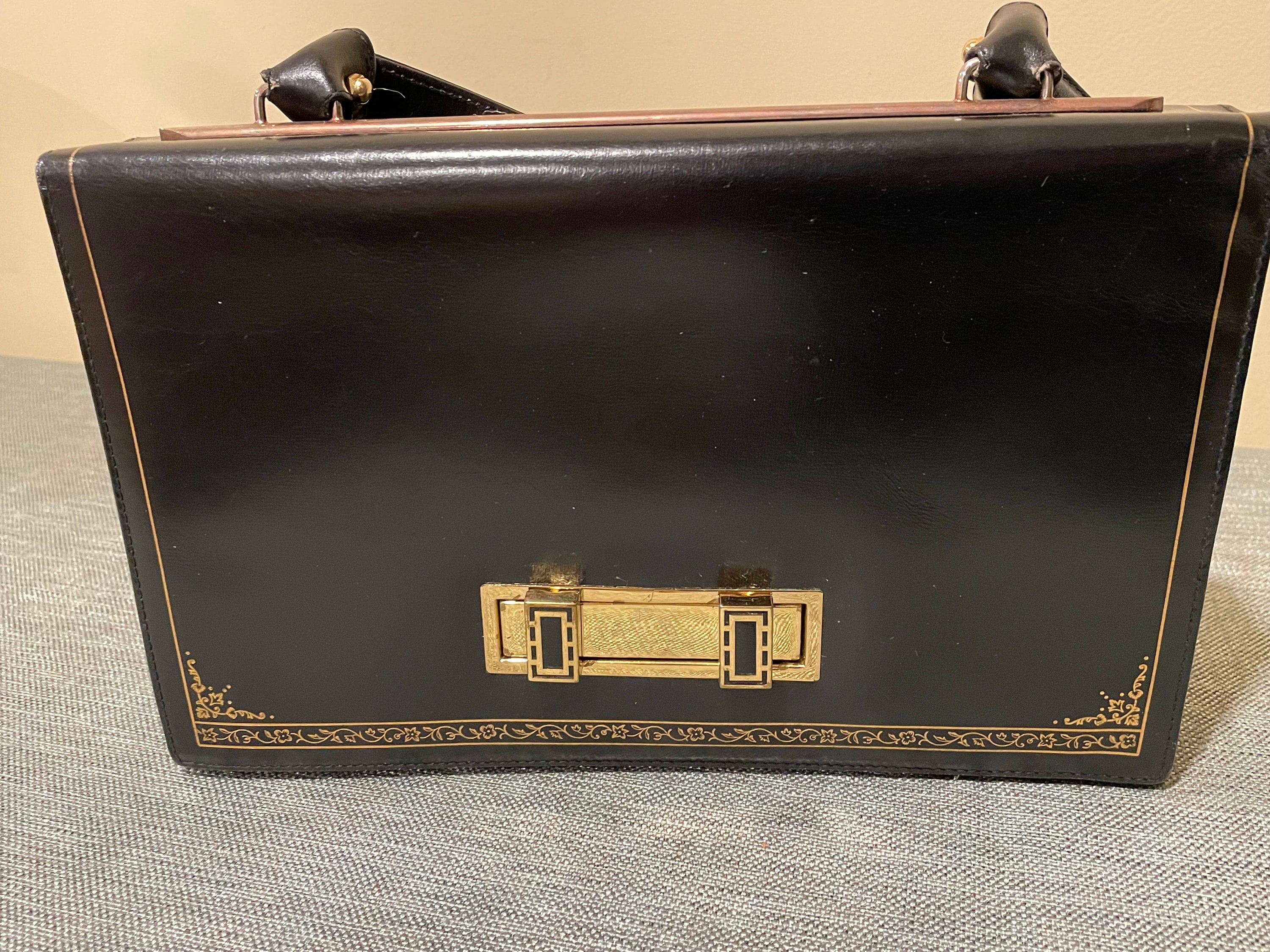 Fendi Caffè Fendi Rinascente Custom Made Leather Handbag, Black