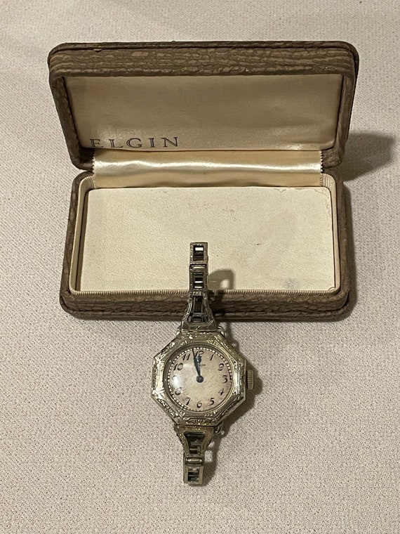 Antique 18k White Gold Elgin Giant Watch Case Co L