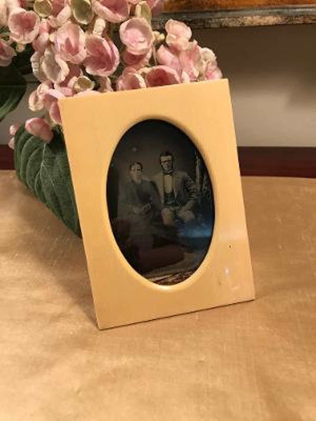 Antique Molded Celluloid French Ivorine or French Ivory Picture Frame