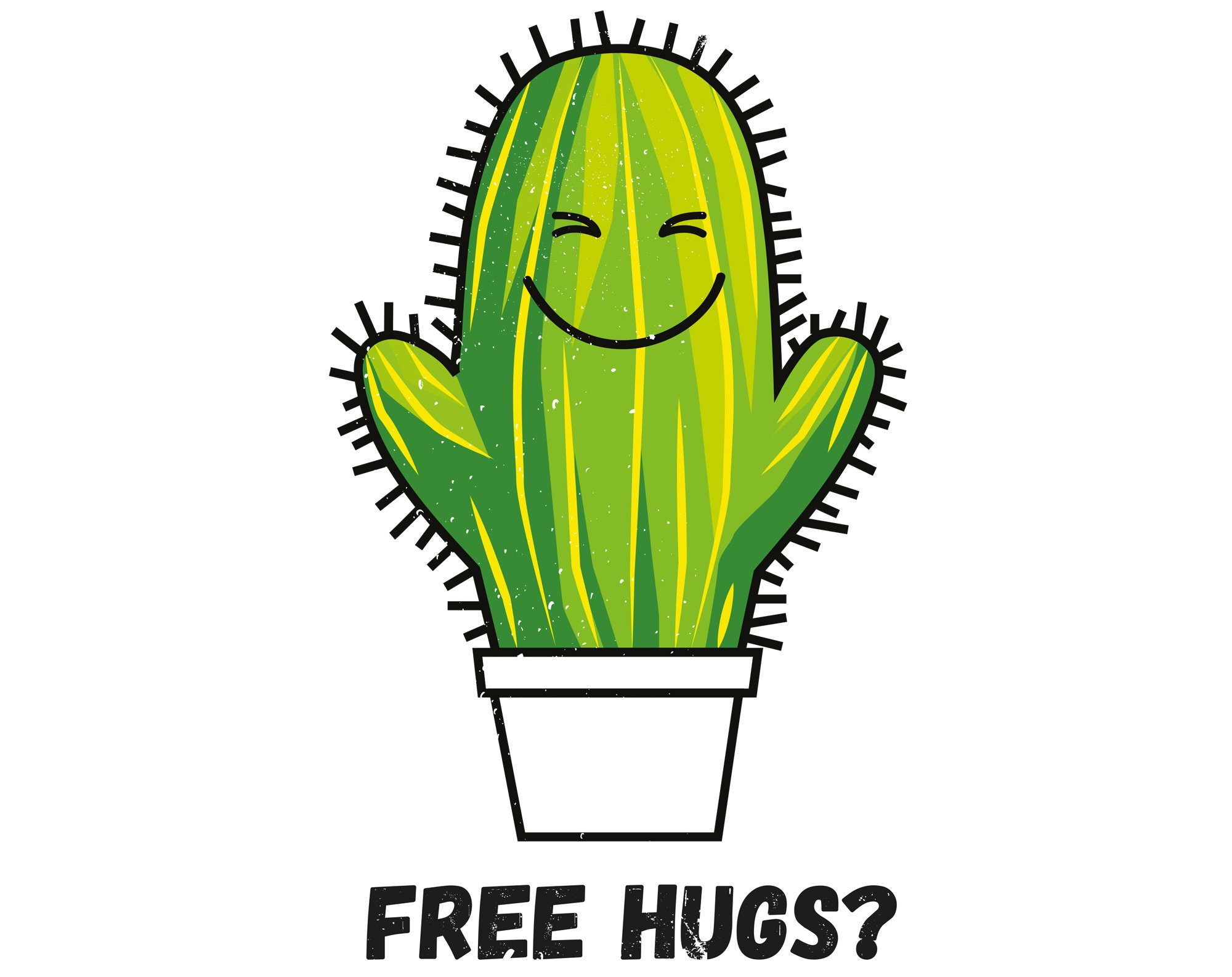 Free Hugs from Cactus Digital Print for T Shirt Hoodie | Etsy