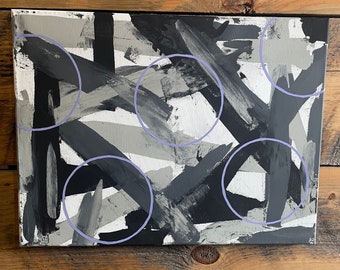 Original Abstract Painting | Modern Wall Art Decor | Abstract Art | Black and White Painting | Monochrome Painting