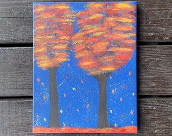 Fall Trees | Autumn | Fall Decor  | Trees | Original Art | Modern Wall Art Decor | Abstract Art | Fall Leaves | Galaxy