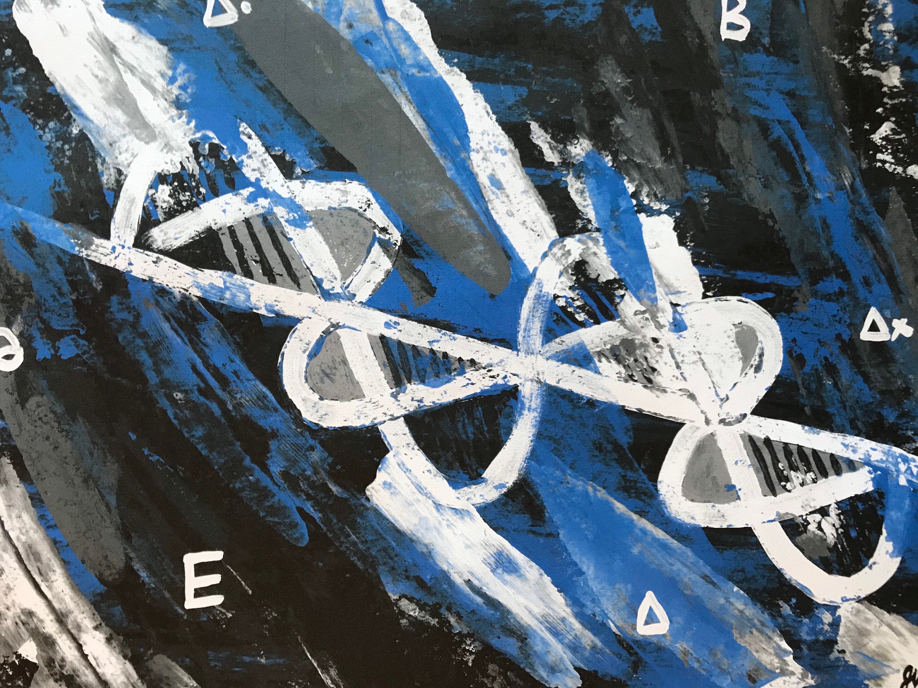 Art Print | EM Wave | Physics | Original Abstract Painting | Modern ...