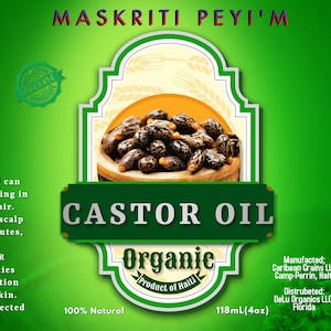 100% Pure Haitian Castor Oil. Roasted for Full Potency image 7