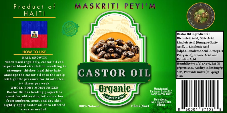 100% Pure Haitian Castor Oil. Roasted for Full Potency image 7