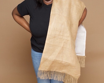 Prayer Shawl lined with Fabric (100% Sackcloth) Multiple Sizes  S, M & L Covered By Faith