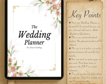 Planificador de bodas Cottagecore / Organizador floral para novias (imprimible)