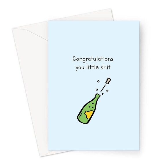 Rabbit Personalised Congratulations Card Exams GCSE's A Levels/New Job/Promotion