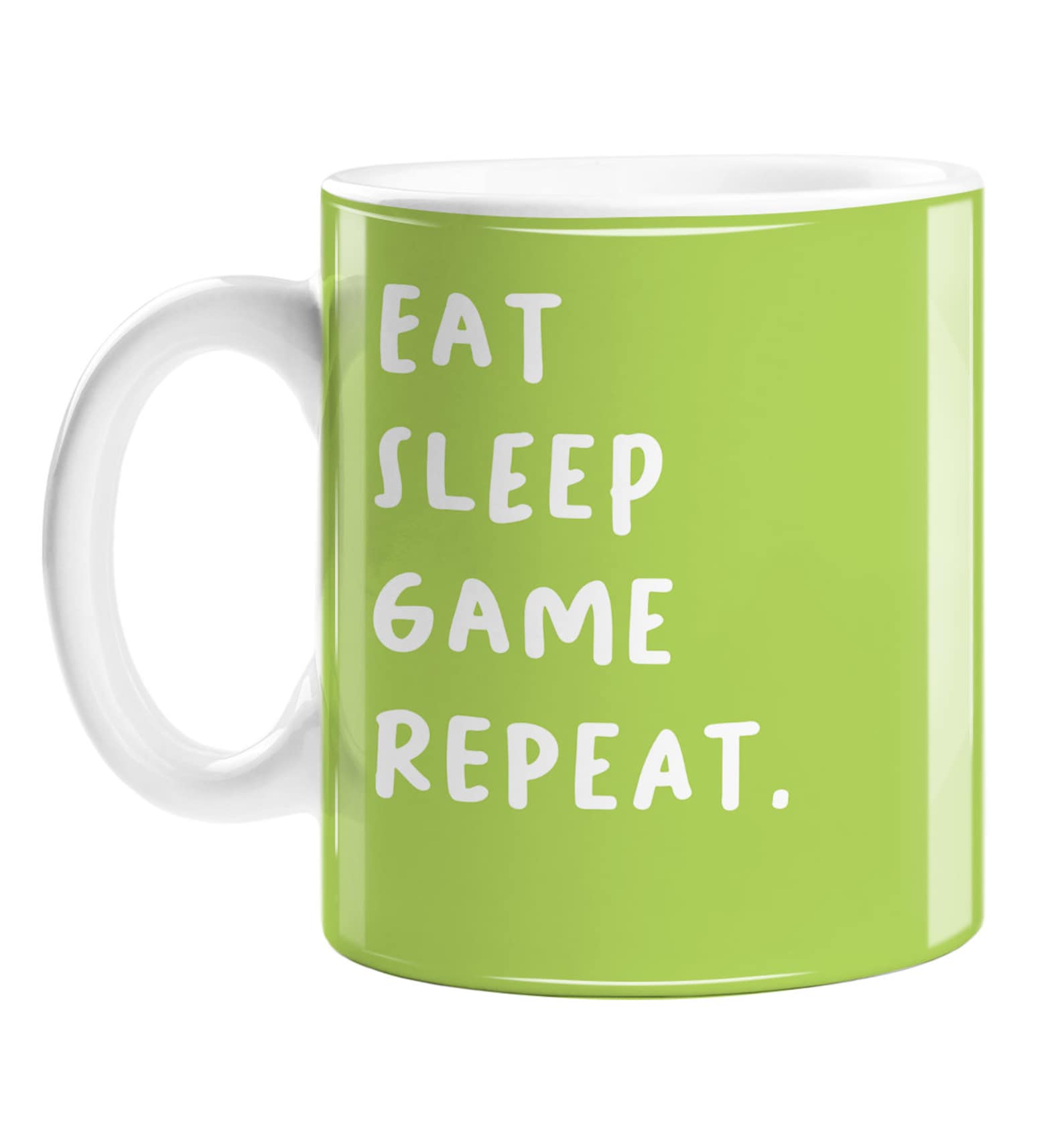 Taza Grande 17 Oz Eat Sleep Game Repeat | Regalo Para Jugadores | Gamer Coffee Mug