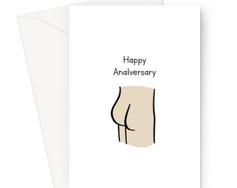 Happy Analversary Greeting Card | Adult Humour Anniversary Card, Rude Anniversary Joke Card, Funny Anniversary Card, Bum Anniversary Card