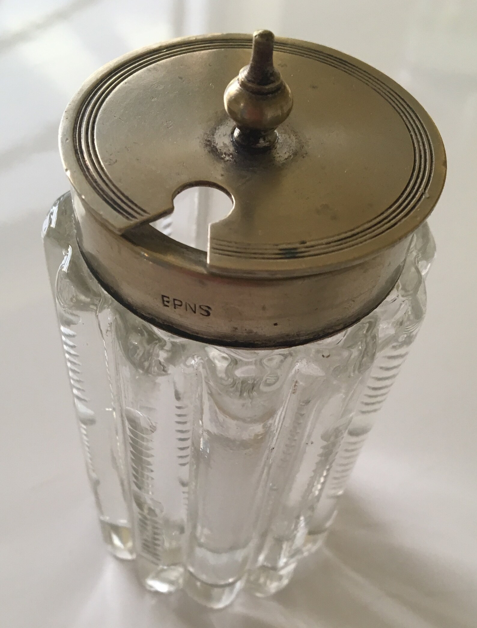 Silverplate vintage mustard jar with lid Etsy