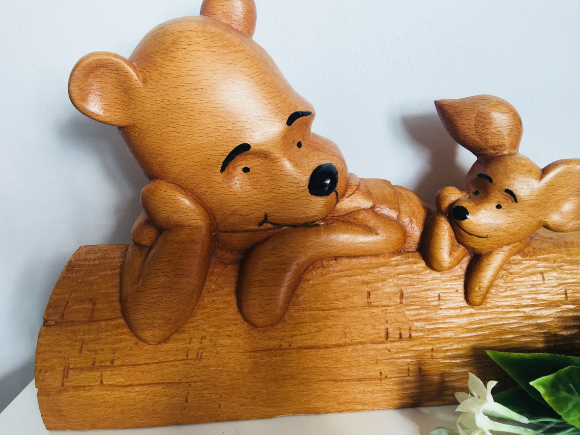 Beautiful wooden Winnie the Pooh wall display Etsy