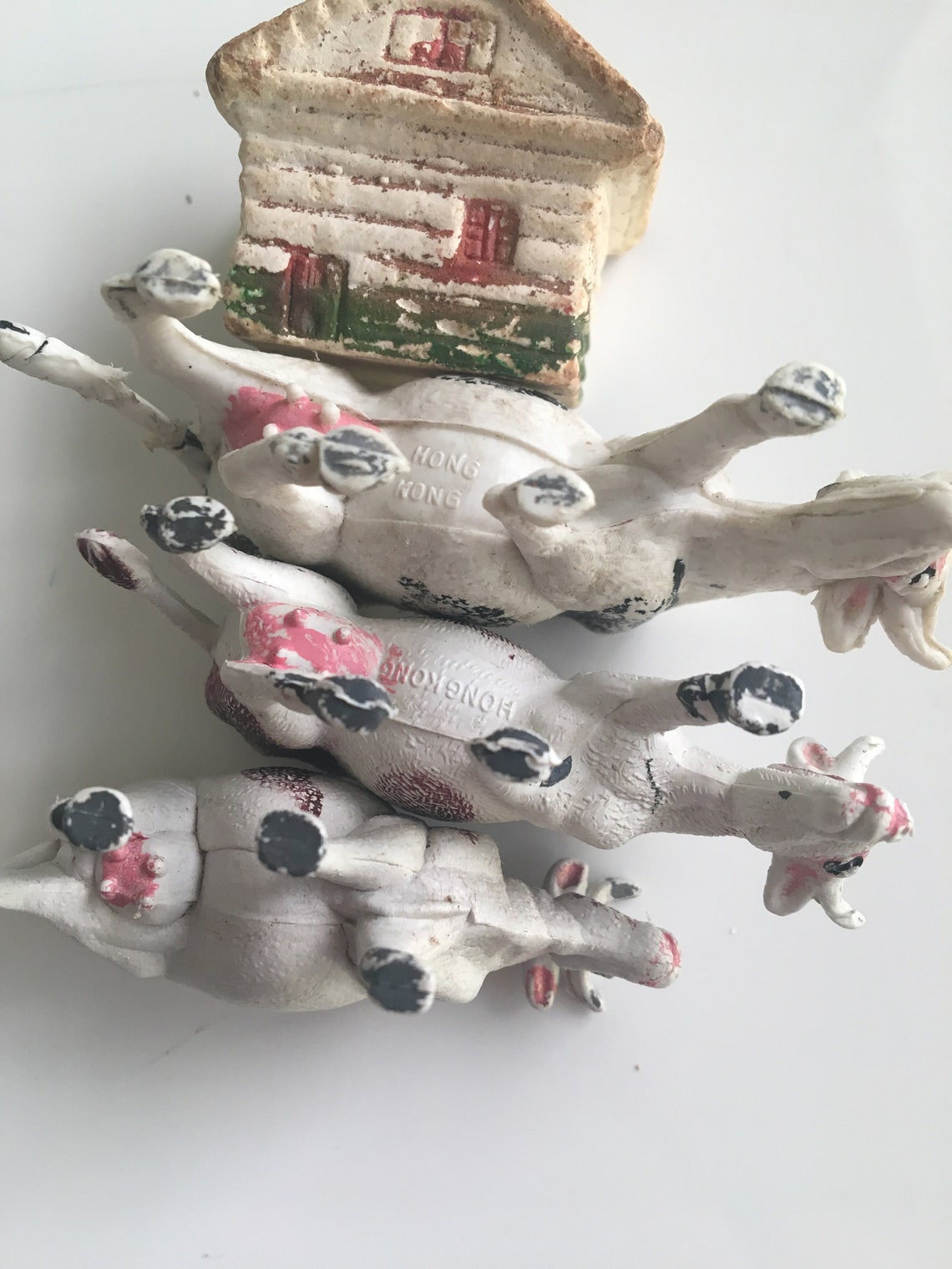 Vintage plastic toy cows/farmyard animals Etsy