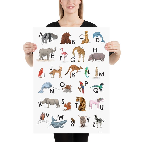 Animal ABC Poster - English - Digital download