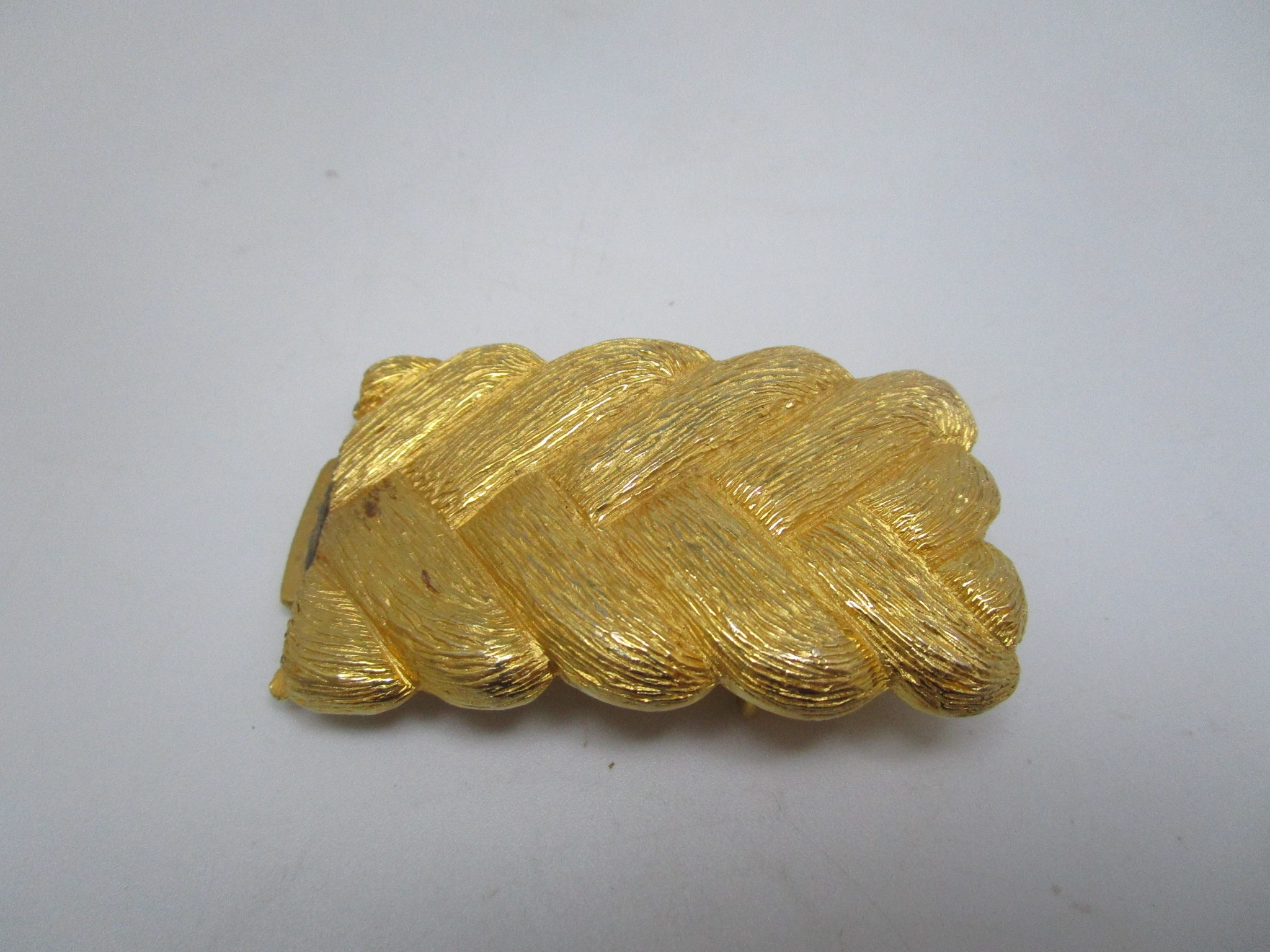 Vintage Gold Tone Accessocraft NYC Ladies Dress Belt Buckle 