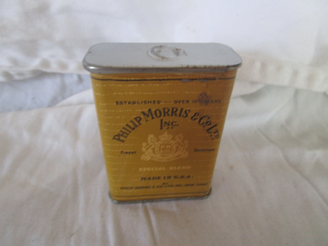 Vintage Advertising Tin Philip Morris & Co Cigarette Pack Etsy