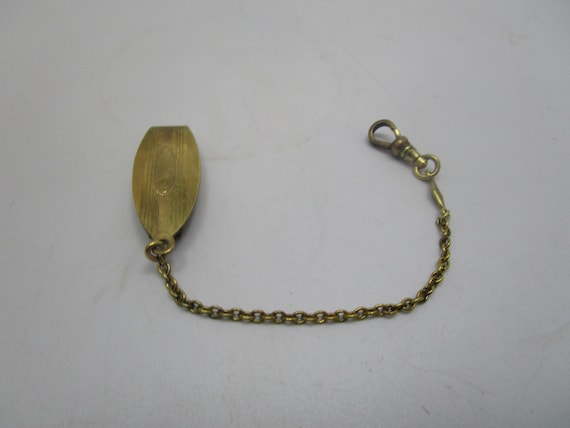 Antique Gold Filled Pocket Watch Chain " Lustern … - image 1