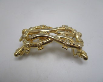 Vintage Large Fancy Gold Tone Ladies Dress Belt Buckle Designer Mimi Di N