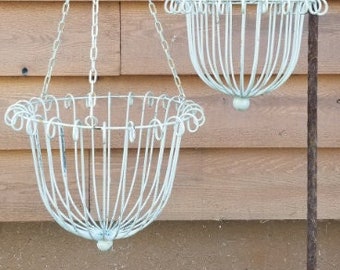 Large Cottage Hanging Baskets Garden Home Yard Lawn Art Outdoor Window Decor