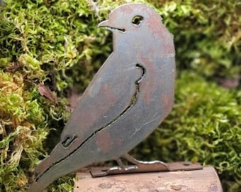 Cut Metal Rusty Bluebird Garden Home Yard Lawn Outdoor Tree Window Art Decor