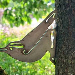 Cut Metal Rusty Nuthatch Bird Garden Home Yard Outdoor Lawn Fence Art Tree Decor
