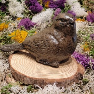 Cast Iron Sitting singing bird-Entry piece-Elegant decor-Vintage Style