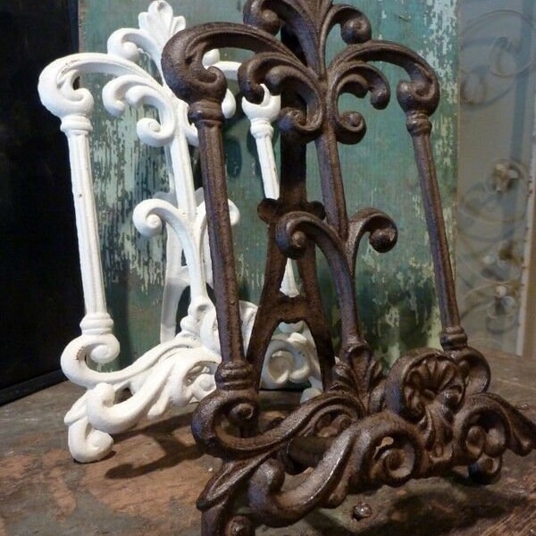 Cast Iron Easel Picture Frame Art Cook Book Display Stand Holder Home Decor