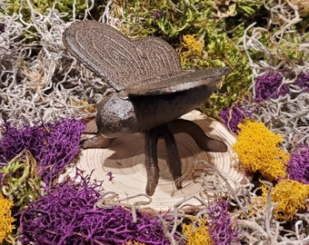 Brown Cast Iron Butterfly Insect Home Garden Yard Lawn Outdoors Patio Art Decor