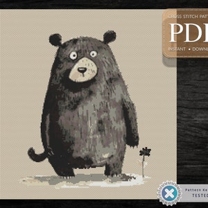 Black Bear - Borduurpatronen voor directe download