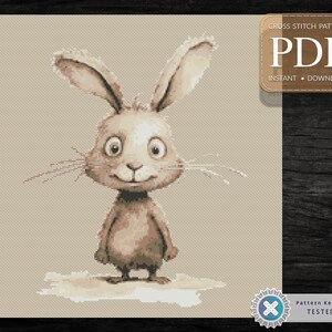 Bunny - PDF-kruissteekpatronen voor printer en patroonhouder