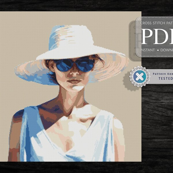 Chapeau sophistiqué - Modèle de point de croix PDF Download