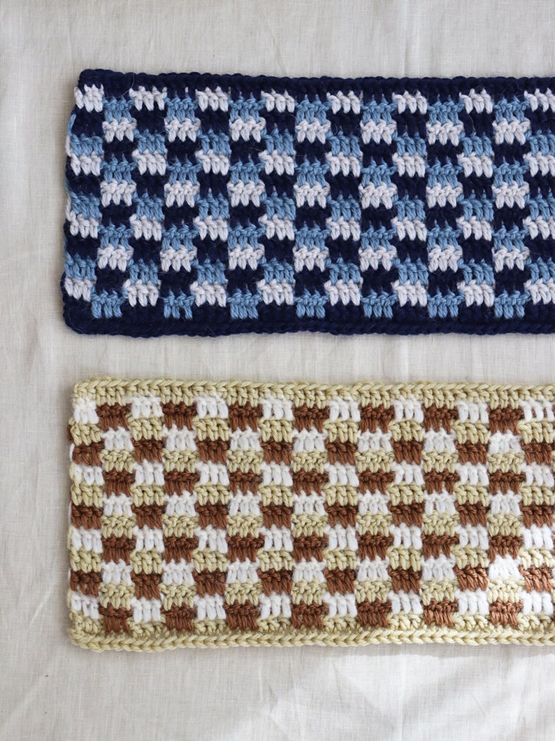 Crochet Pattern Blok Scarf image 1
