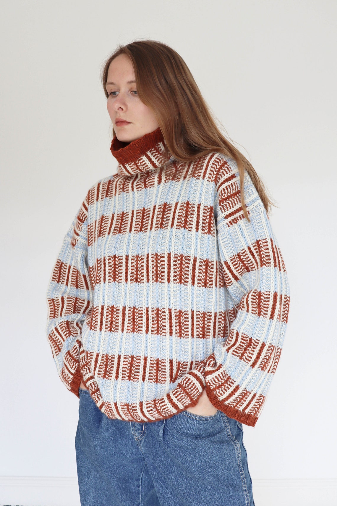 Knitting Pattern off Grid Sweater - Etsy