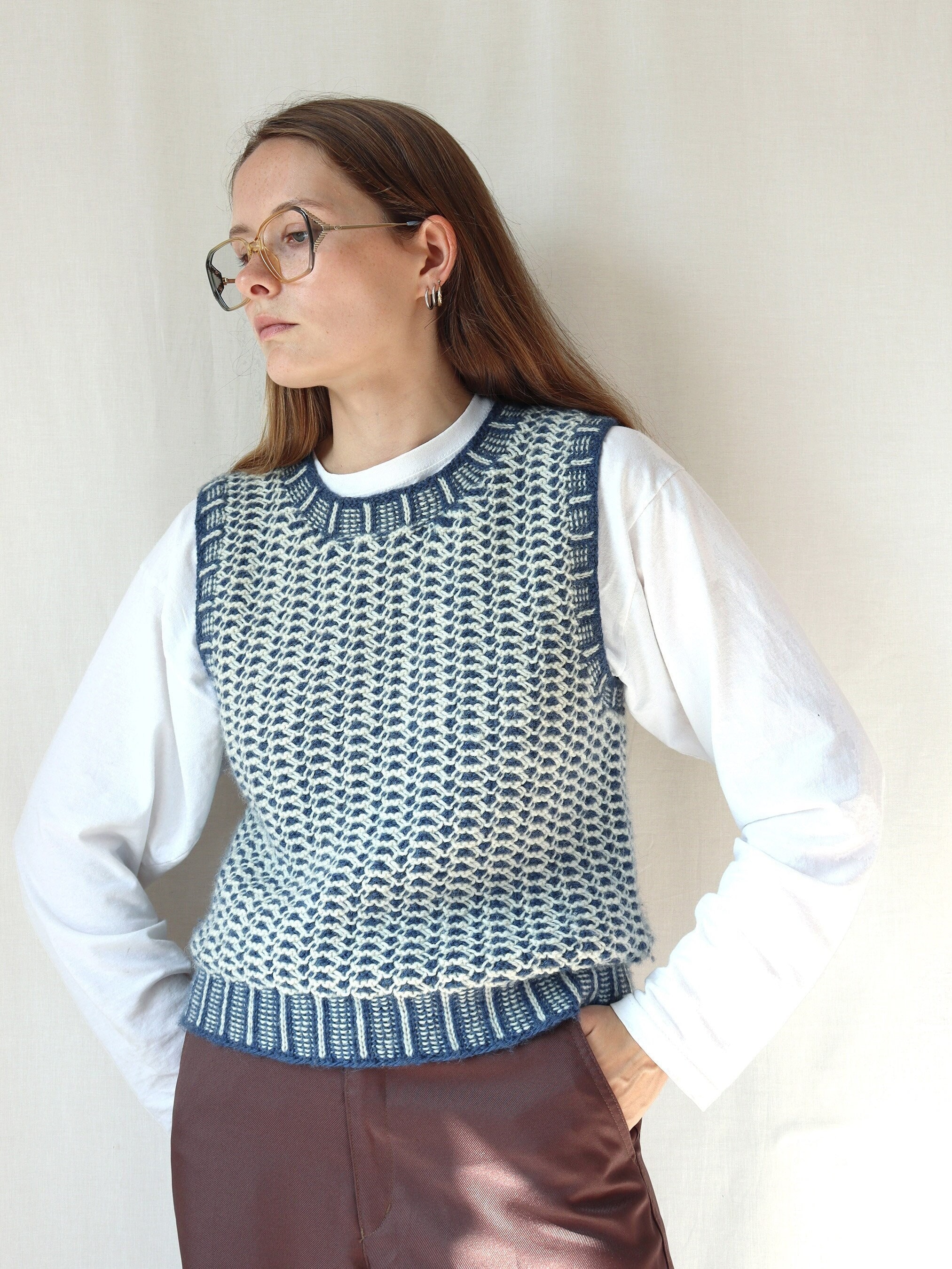 cut out design over knit vest | HERENCIA(ヘレンチア