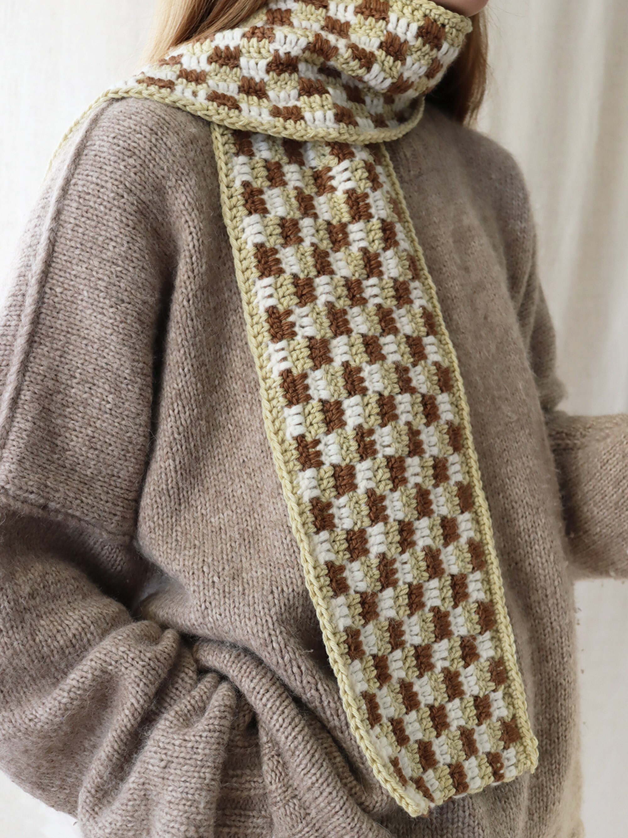 Crochet Pattern - Blok Scarf - Etsy