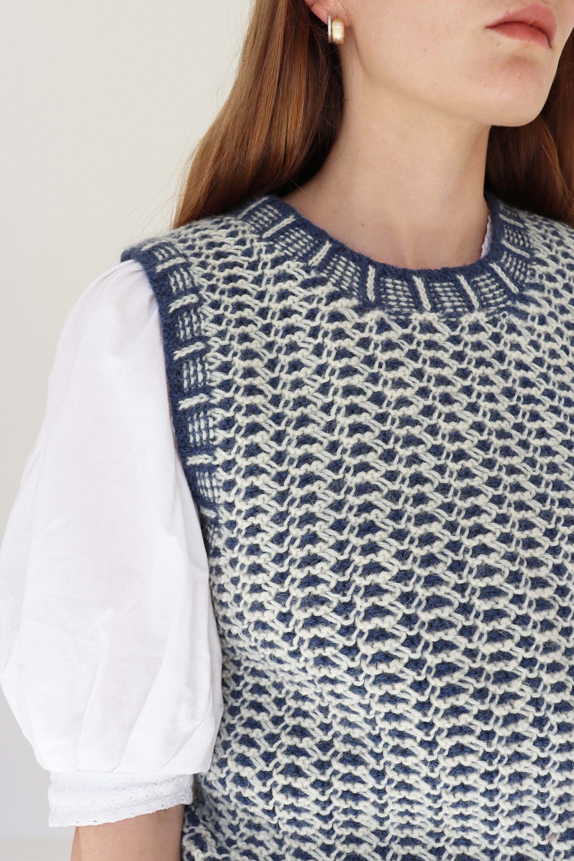 Wave Knit Vest Shirt
